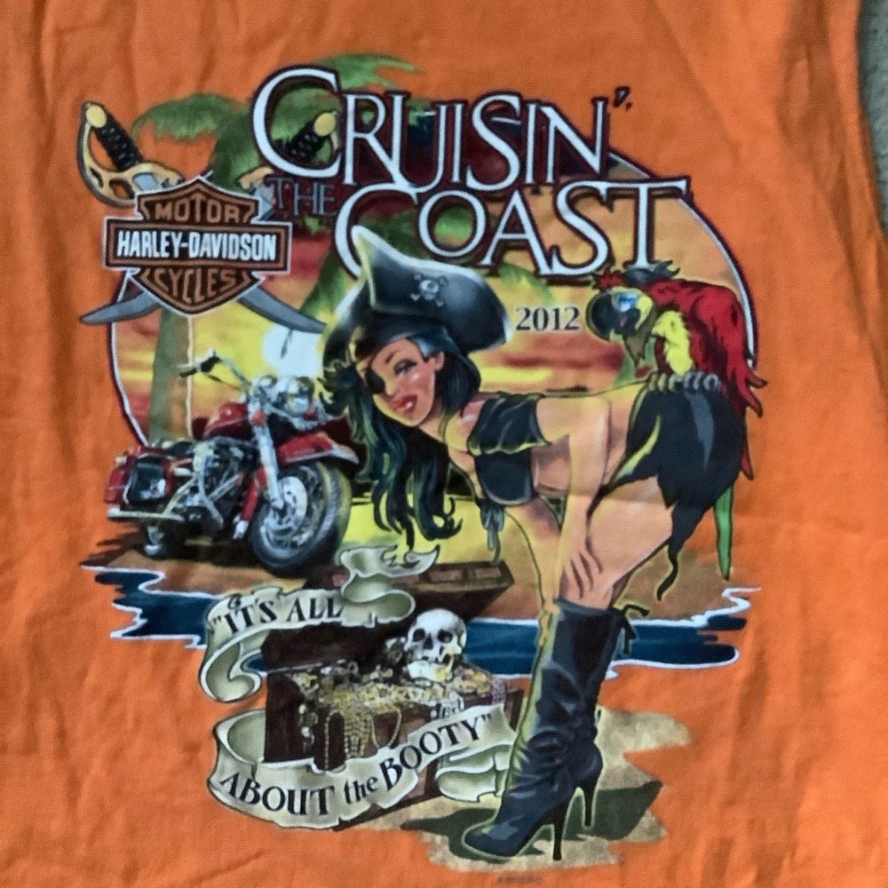 Harley-Davidson Myrtle Beach 2012 Biker Pirate All about the Booty Tank Top